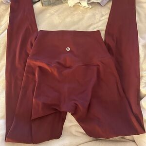 Lululemon size 2 dark red leggings